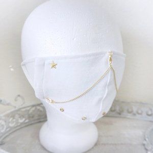 White Classic Glam Face Mask